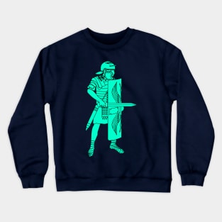 aqua green imperial roman legionnaire Crewneck Sweatshirt